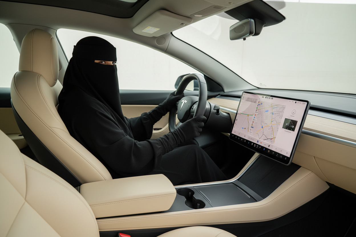 Während einer Autofahrt darf das Gesicht nicht verhüllt sein.