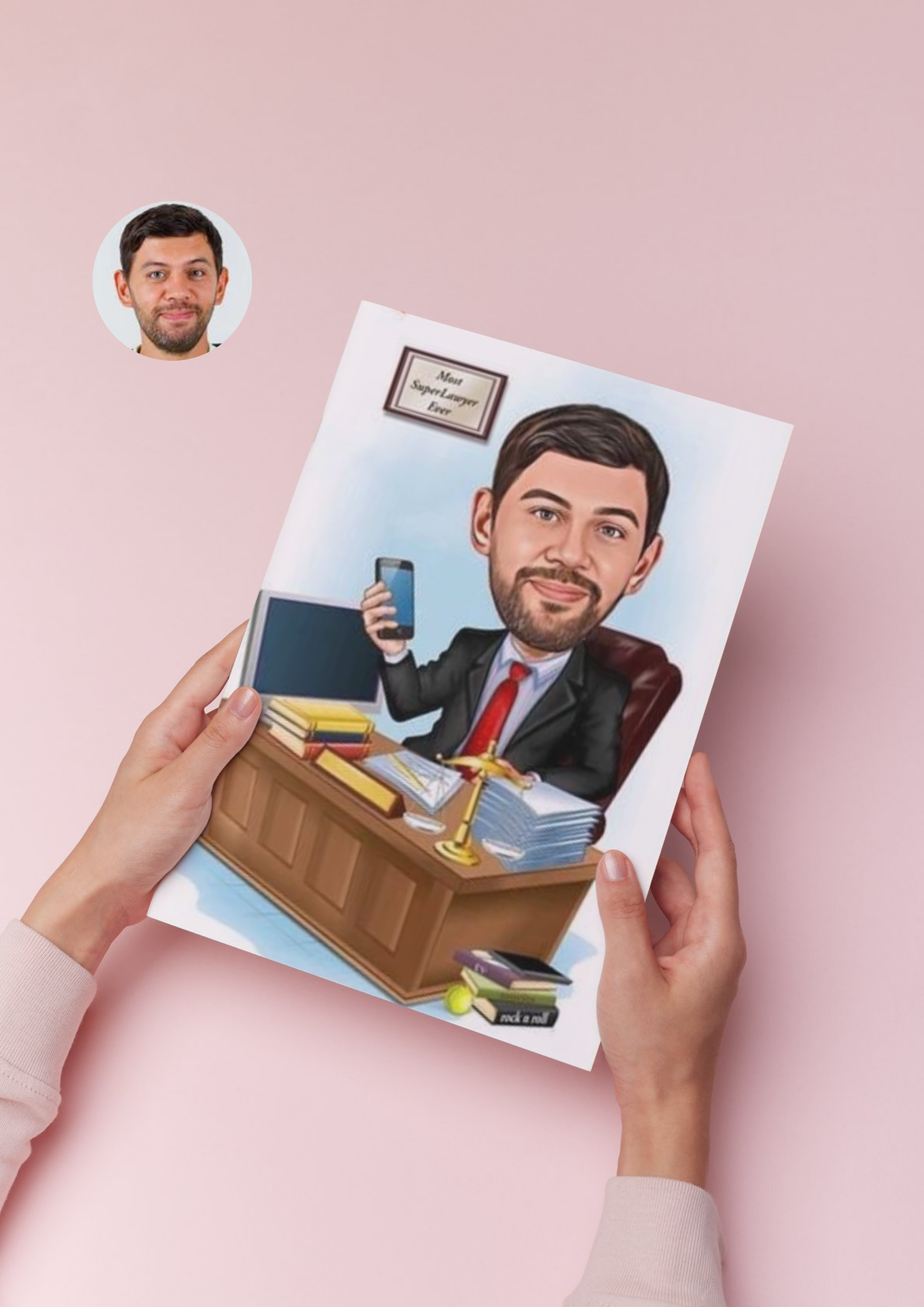 Personalisierte Karikatur für Juristen – Das perfekte Geschenk für Anwälte, Richter und Jurastudenten - Law School Germany