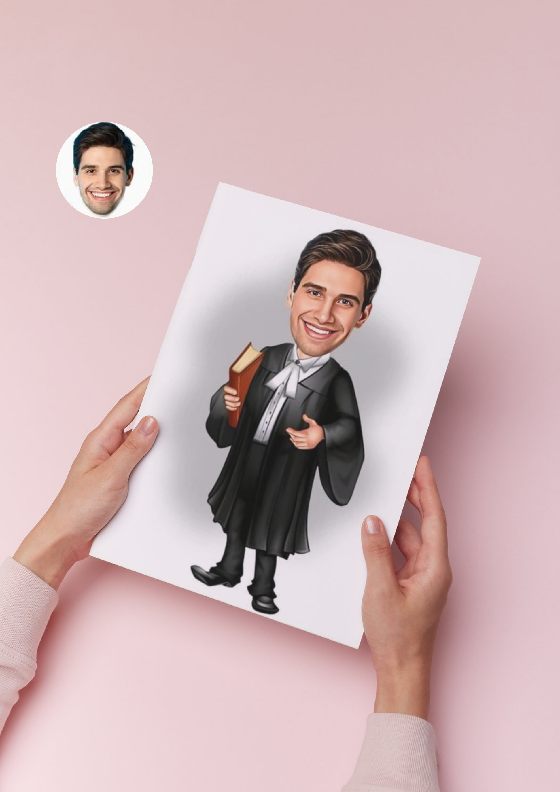 Personalisierte Karikatur für Juristen – Das perfekte Geschenk für Anwälte, Richter und Jurastudenten - Law School Germany