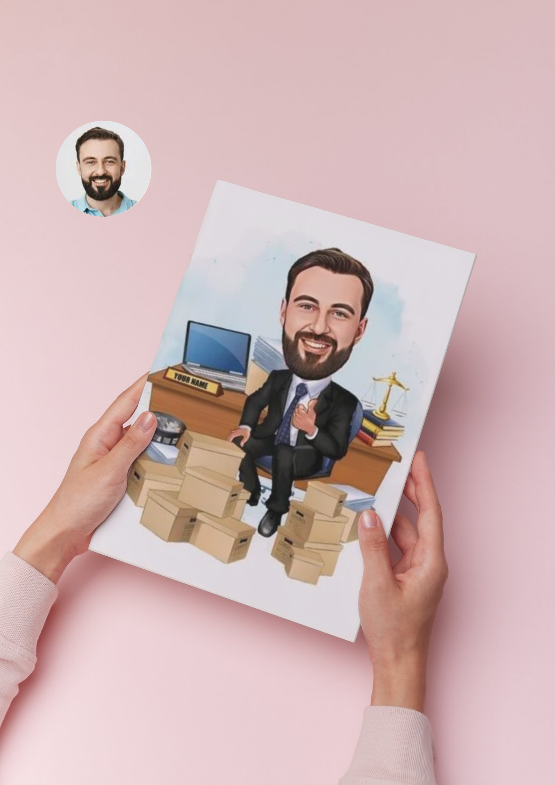 Personalisierte Karikatur für Juristen – Das perfekte Geschenk für Anwälte, Richter und Jurastudenten - Law School Germany