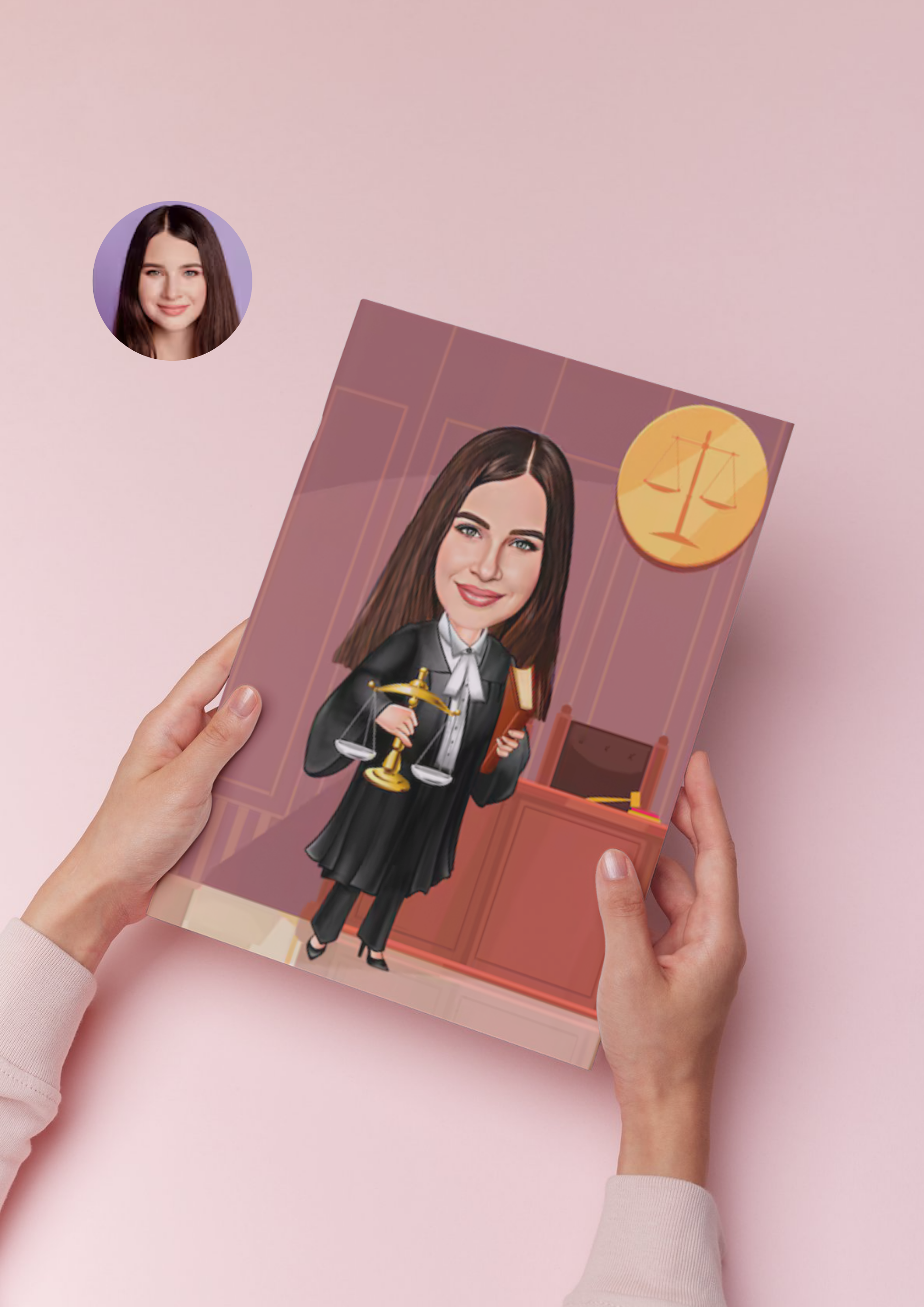 Personalisierte Karikatur für Juristen – Das perfekte Geschenk für Anwälte, Richter und Jurastudenten - Law School Germany