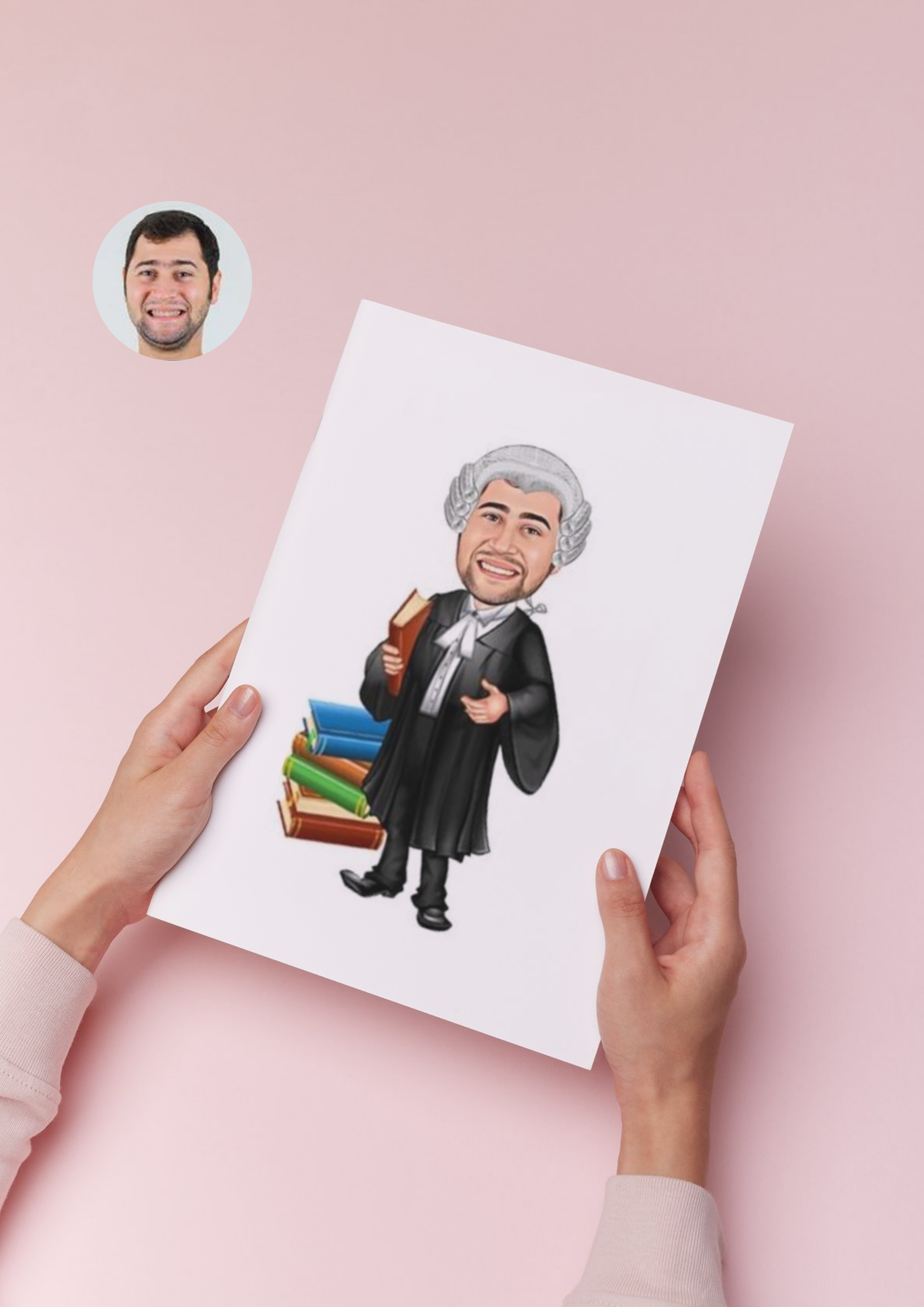 Personalisierte Karikatur für Juristen – Das perfekte Geschenk für Anwälte, Richter und Jurastudenten - Law School Germany