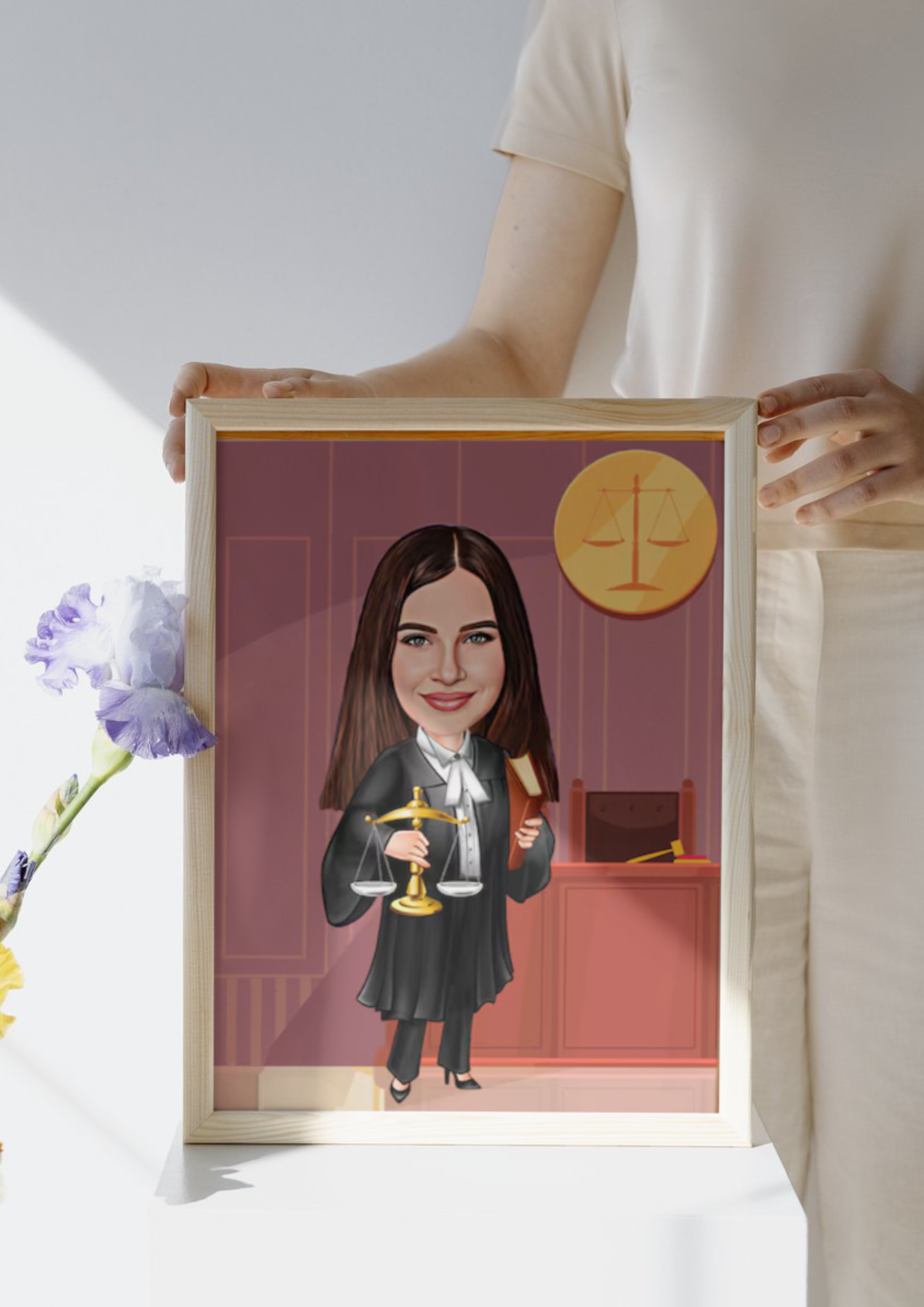 Personalisierte Karikatur für Juristen – Das perfekte Geschenk für Anwälte, Richter und Jurastudenten - Law School Germany