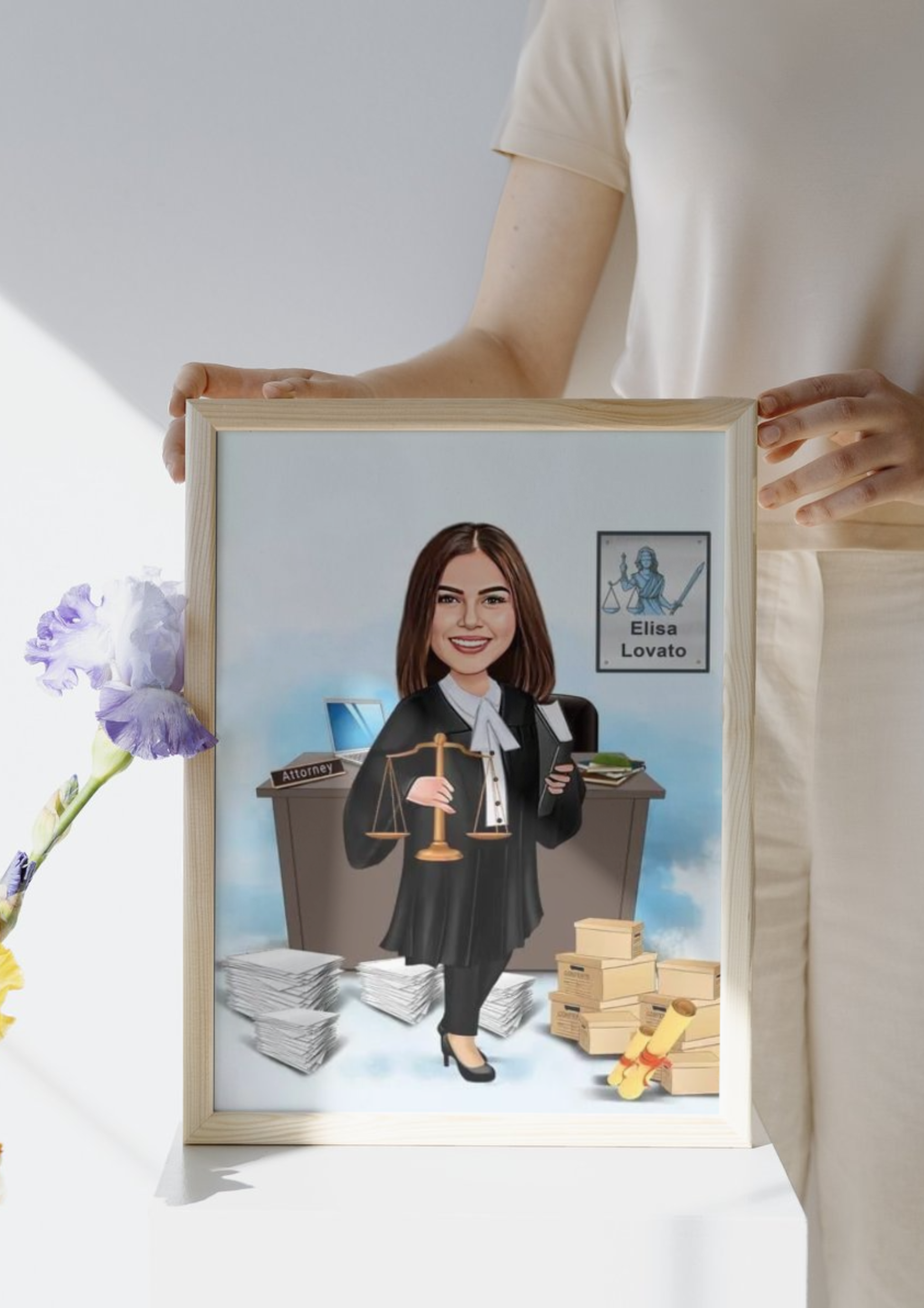 Personalisierte Karikatur für Juristen – Das perfekte Geschenk für Anwälte, Richter und Jurastudenten - Law School Germany