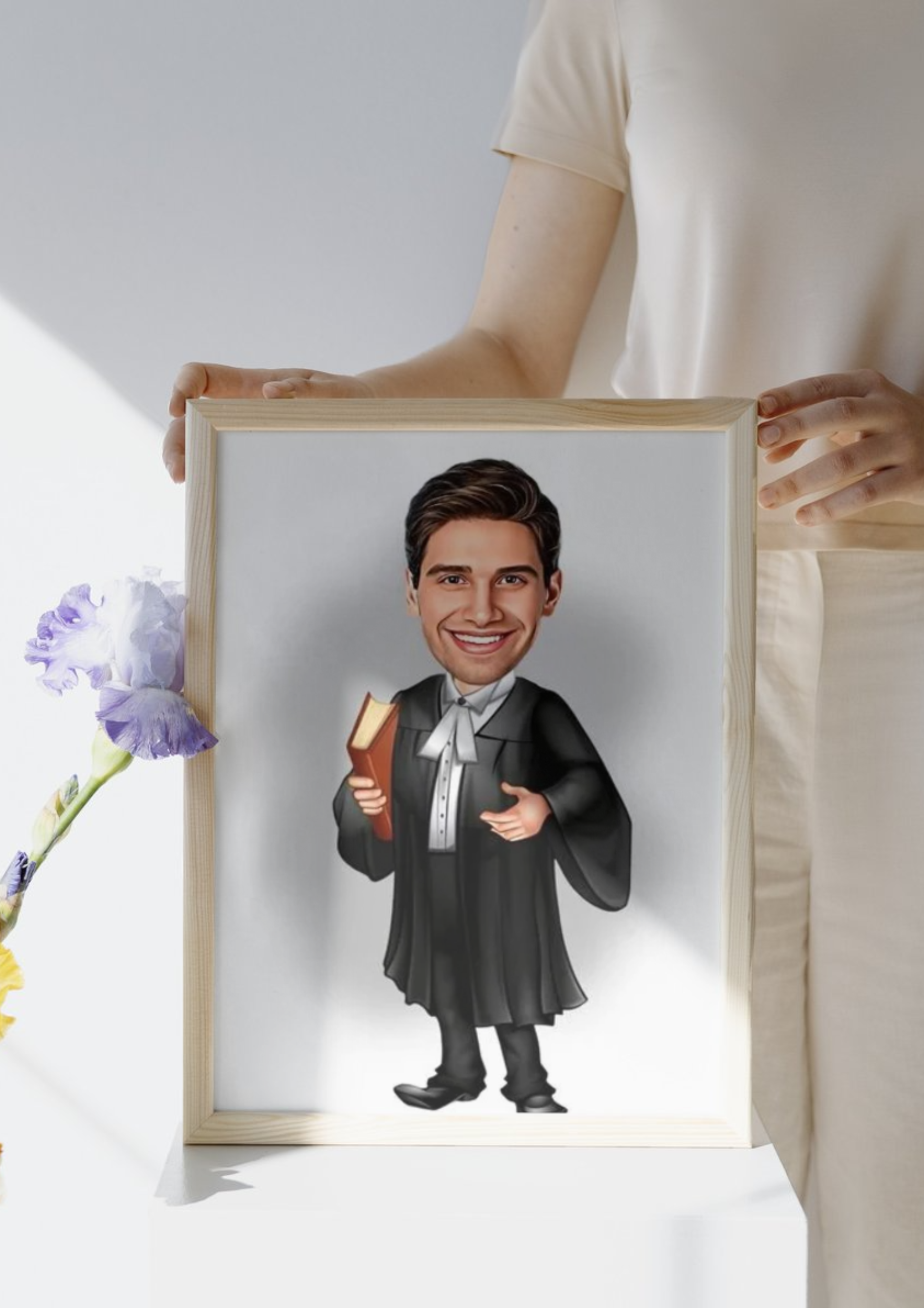 Personalisierte Karikatur für Juristen – Das perfekte Geschenk für Anwälte, Richter und Jurastudenten - Law School Germany