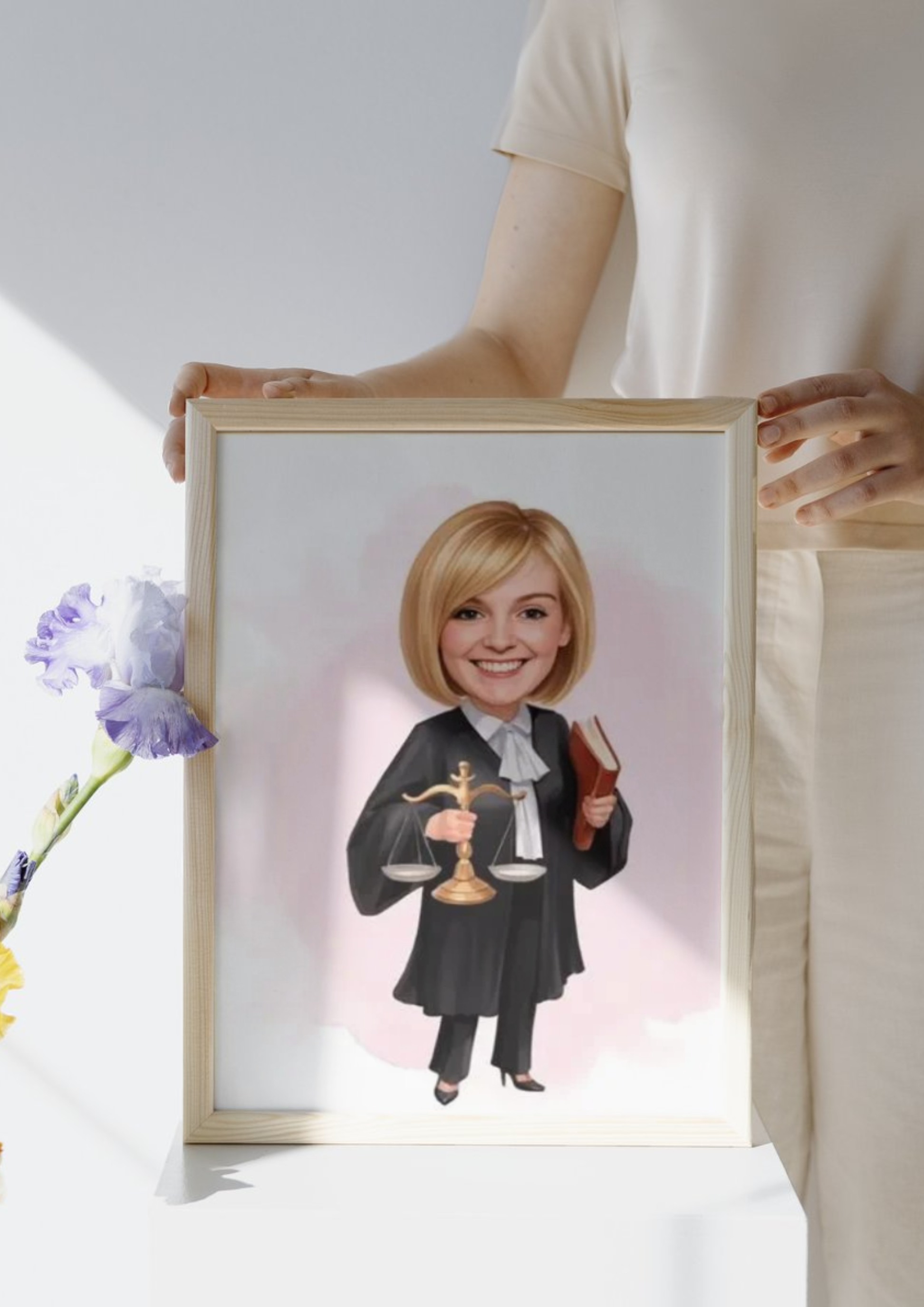 Personalisierte Karikatur für Juristen – Das perfekte Geschenk für Anwälte, Richter und Jurastudenten - Law School Germany