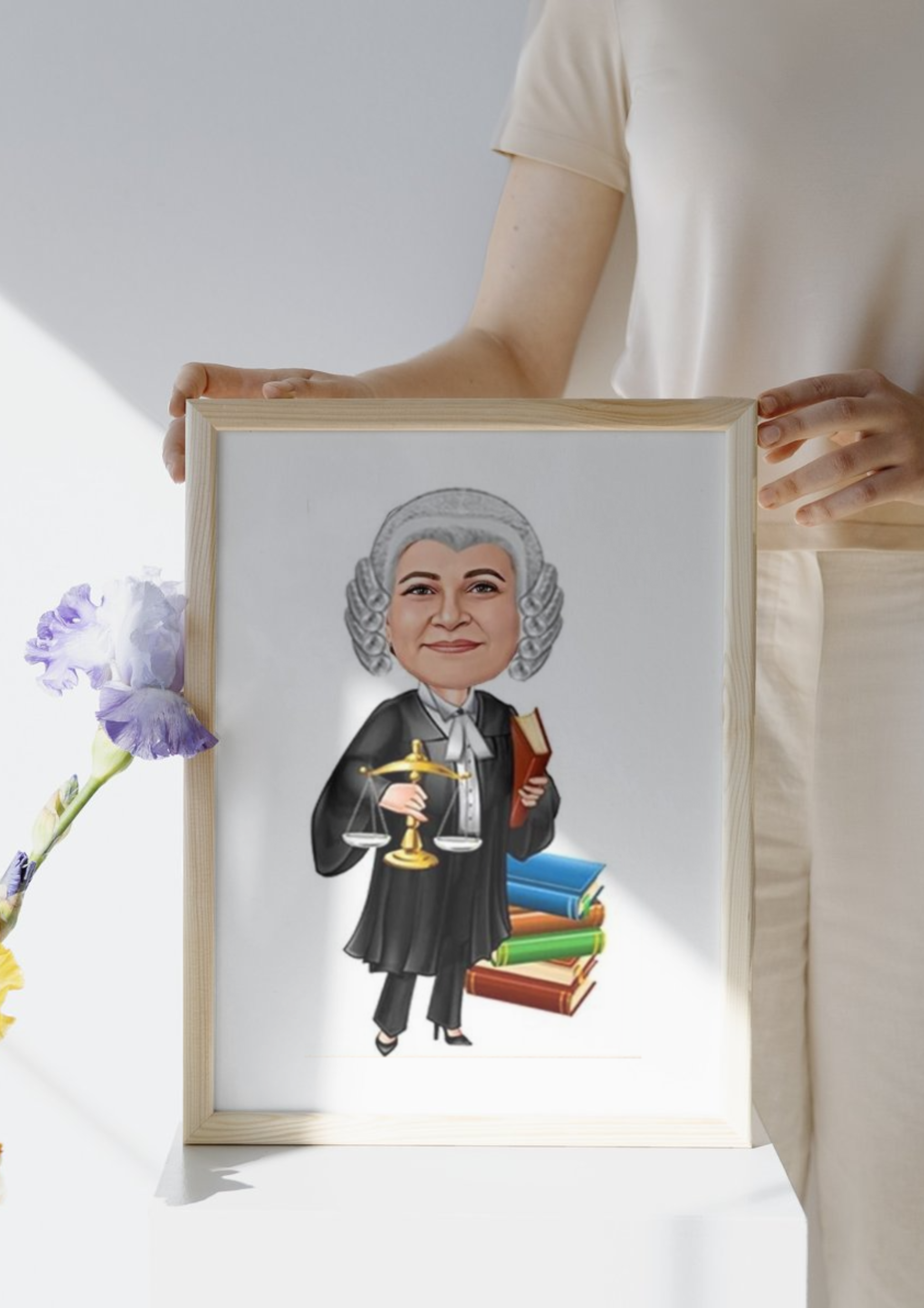 Personalisierte Karikatur für Juristen – Das perfekte Geschenk für Anwälte, Richter und Jurastudenten - Law School Germany
