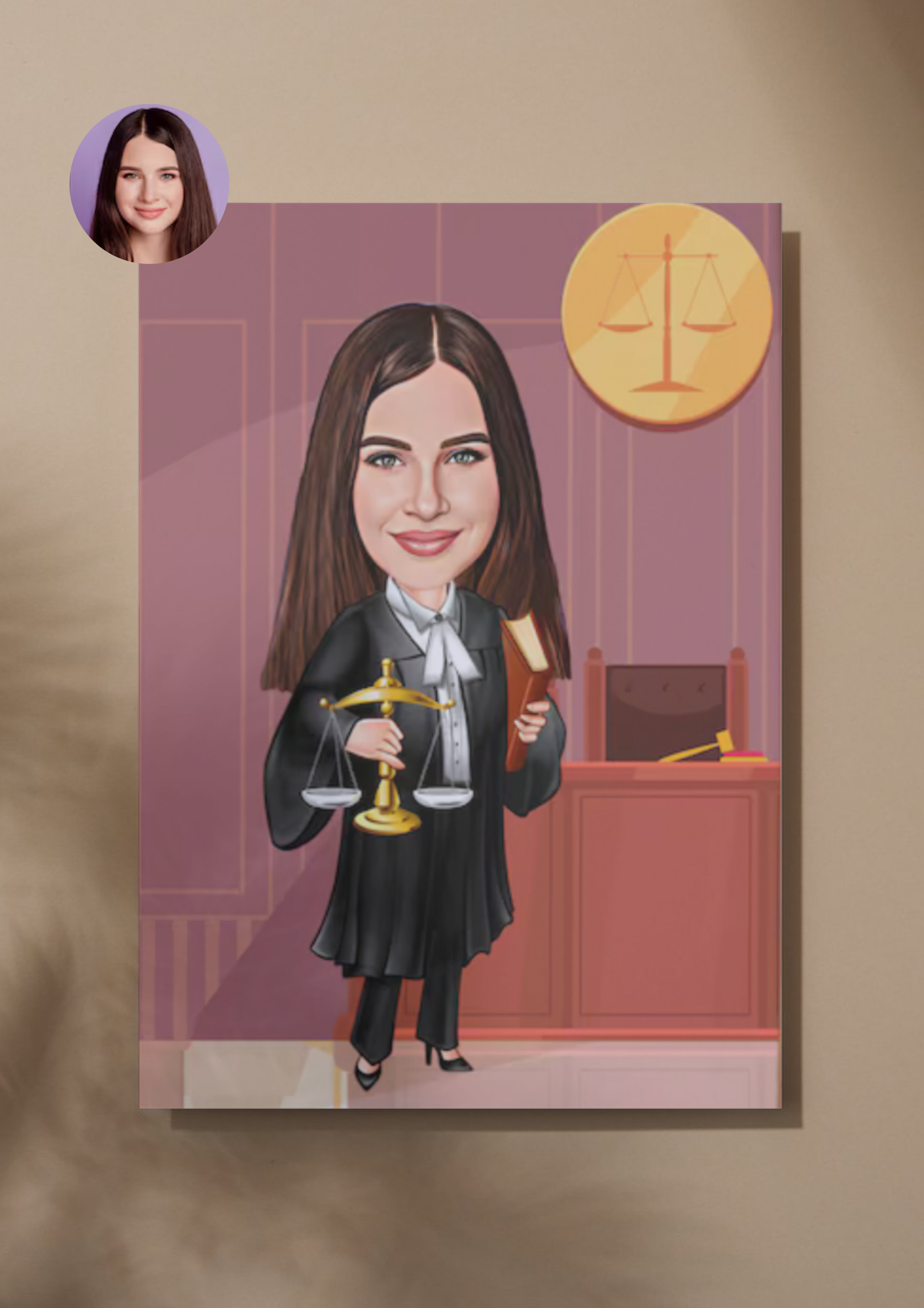 Personalisierte Karikatur für Juristen – Das perfekte Geschenk für Anwälte, Richter und Jurastudenten - Law School Germany