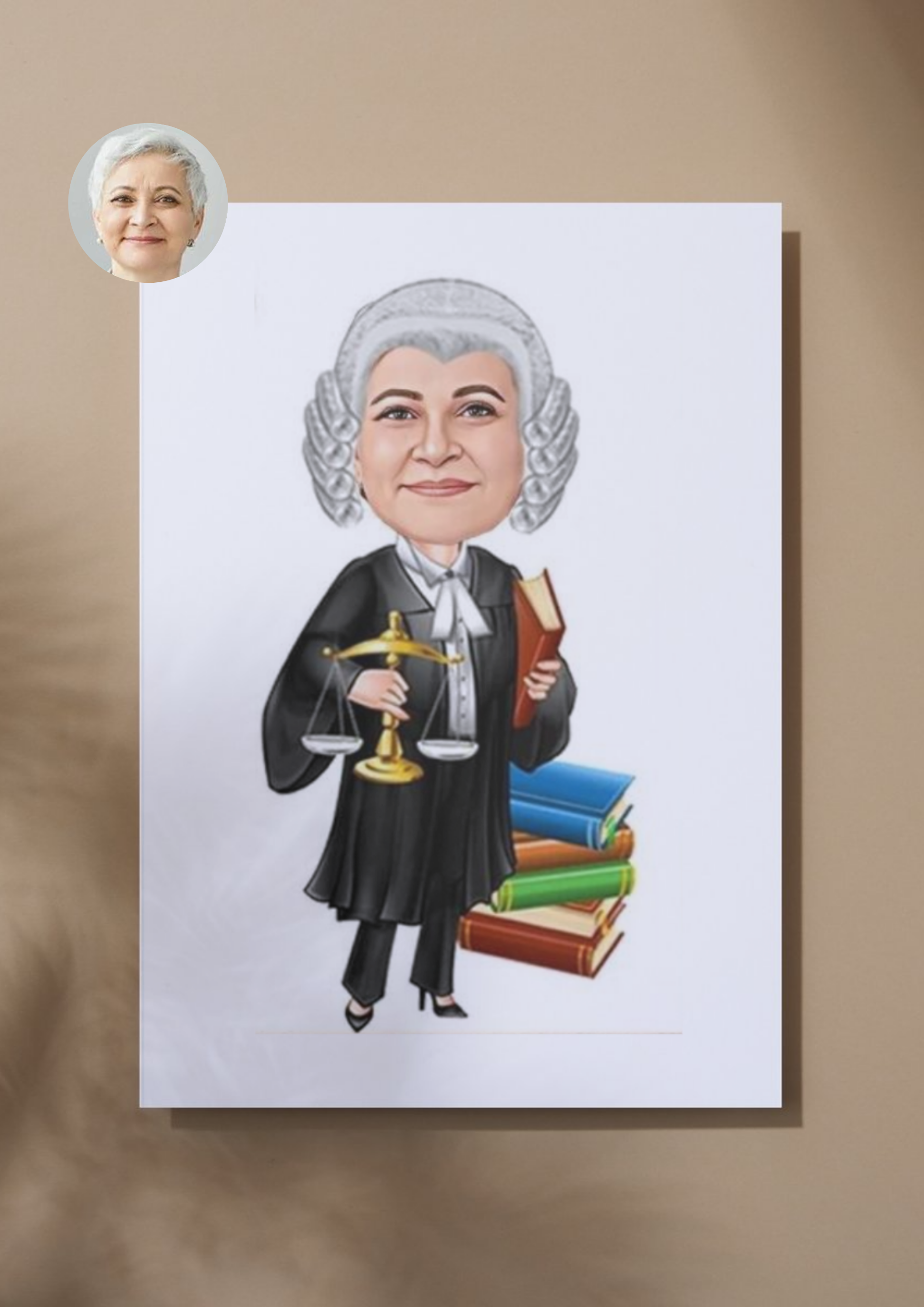 Personalisierte Karikatur für Juristen – Das perfekte Geschenk für Anwälte, Richter und Jurastudenten - Law School Germany