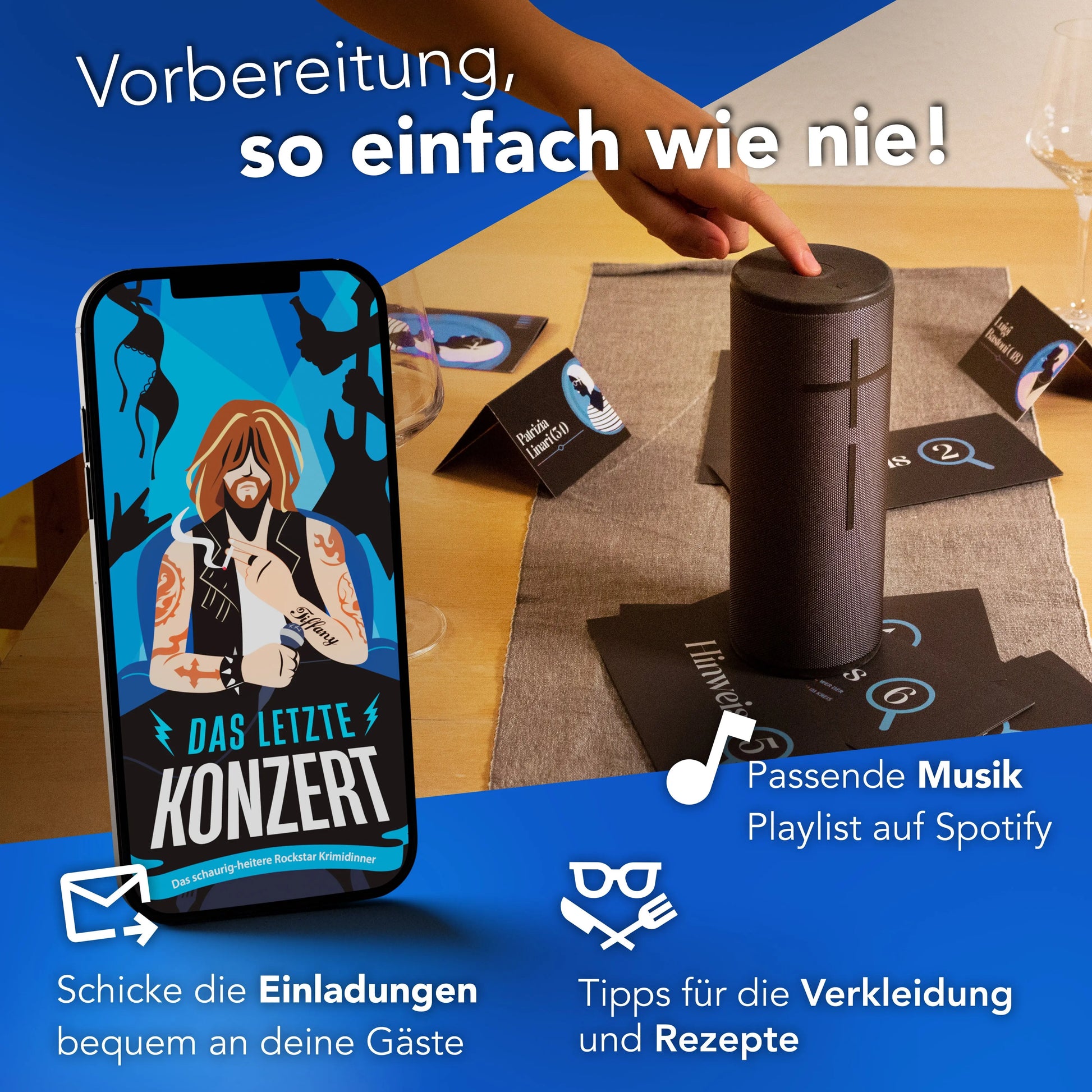 Kartenspiel: Krimidinner "Das letzte Konzert" - Law School Germany