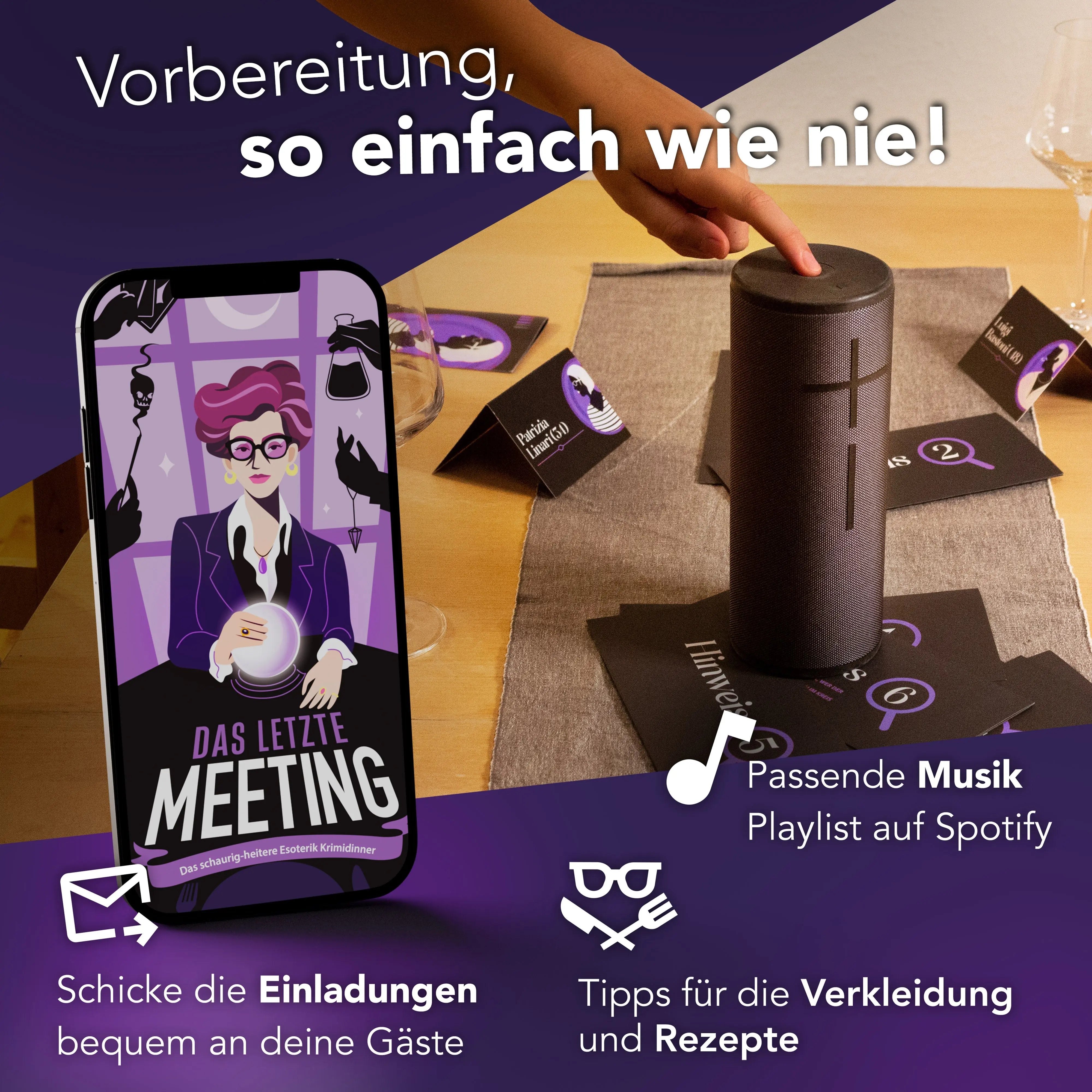 Kartenspiel: Krimidinner "Das letzte Meeting" - Law School Germany