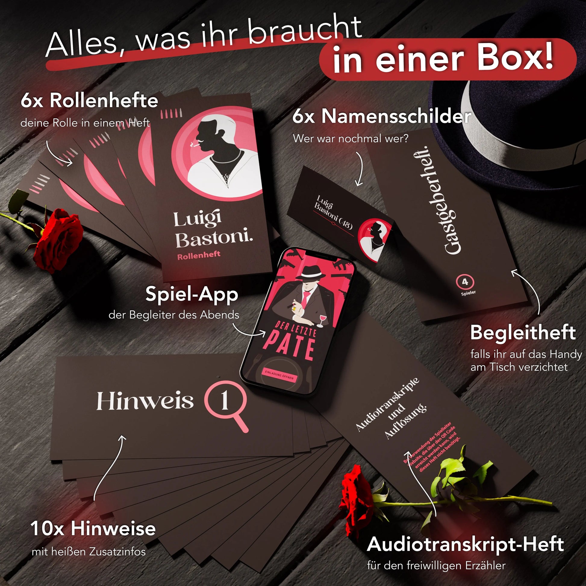 Kartenspiel: Krimidinner "Der letzte Pate" - Law School Germany