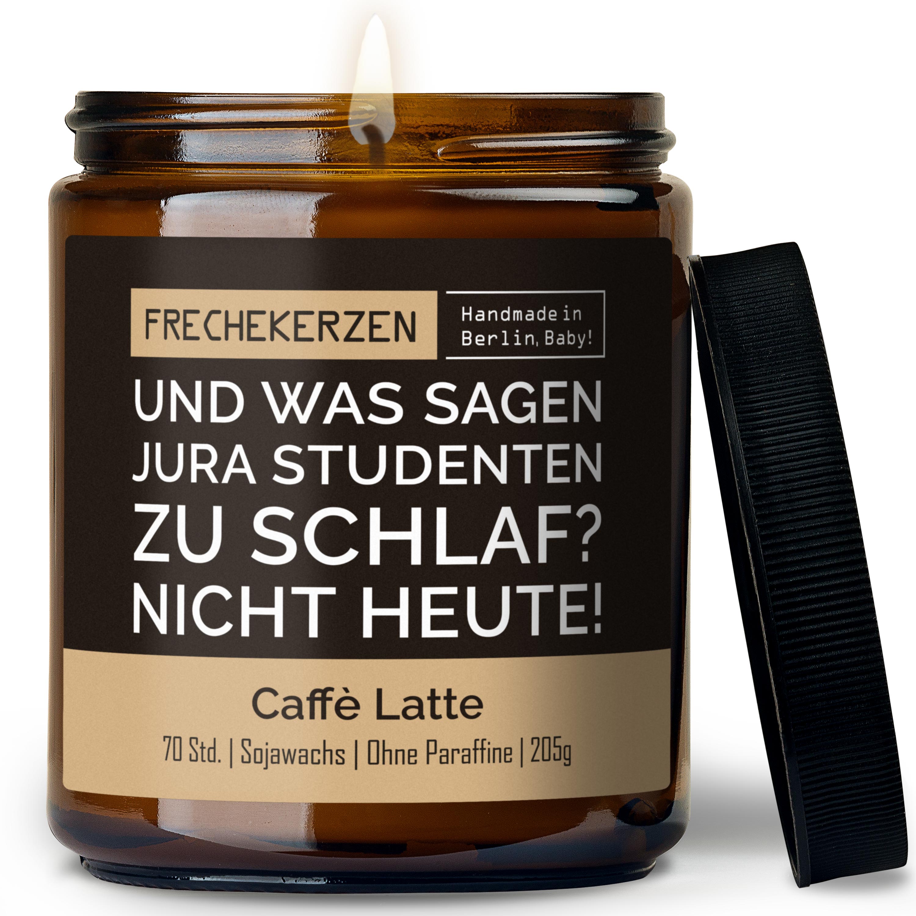 Geschenkkerze | Und was sagen Jura Studenten zu schlaf? Nicht heute!
