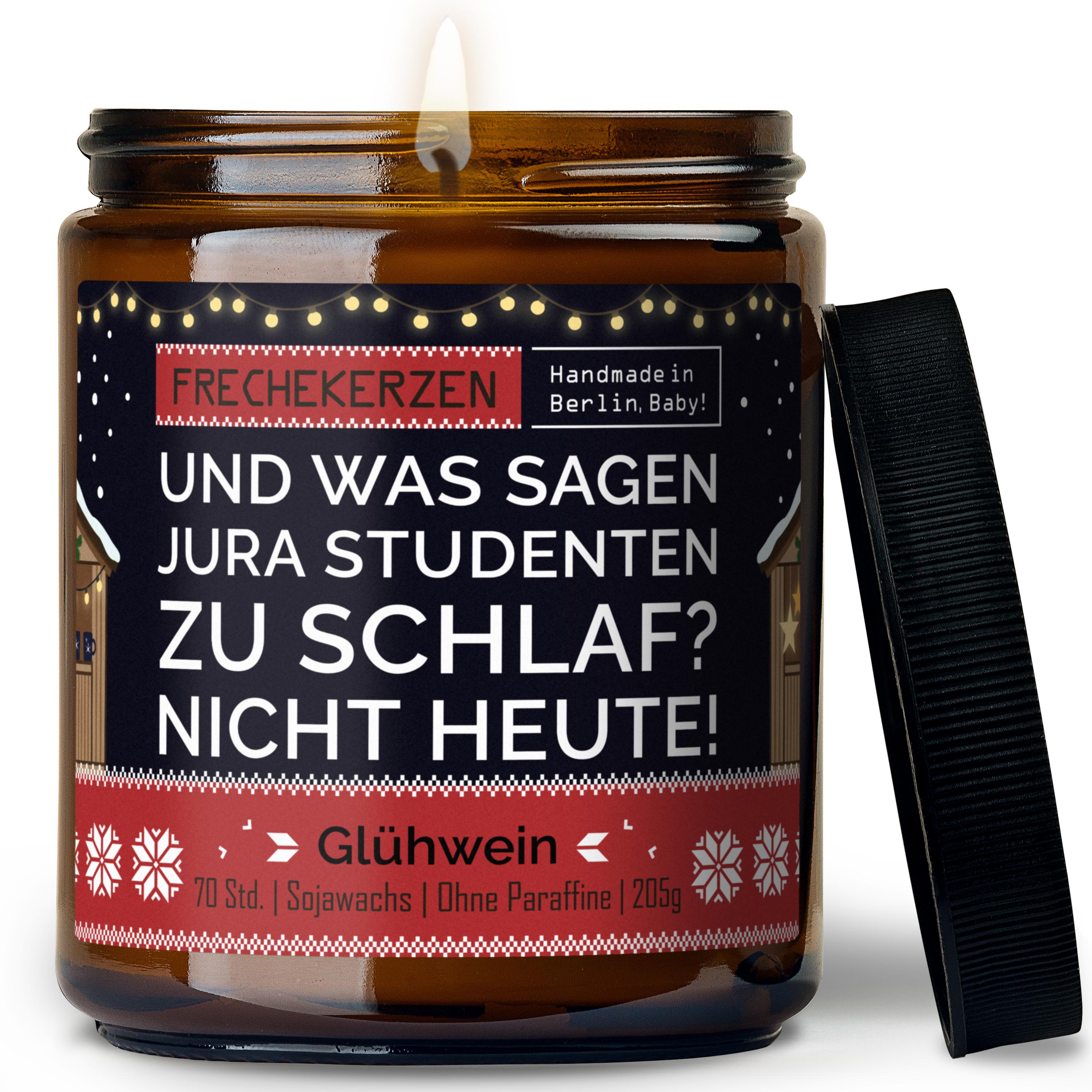 Geschenkkerze | Und was sagen Jura Studenten zu schlaf? Nicht heute!