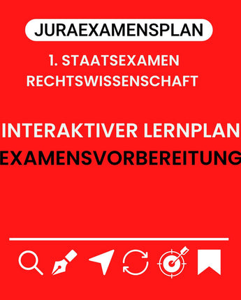 Interaktiver Lernplan 1. Staatsexamen - Juraexamensplan